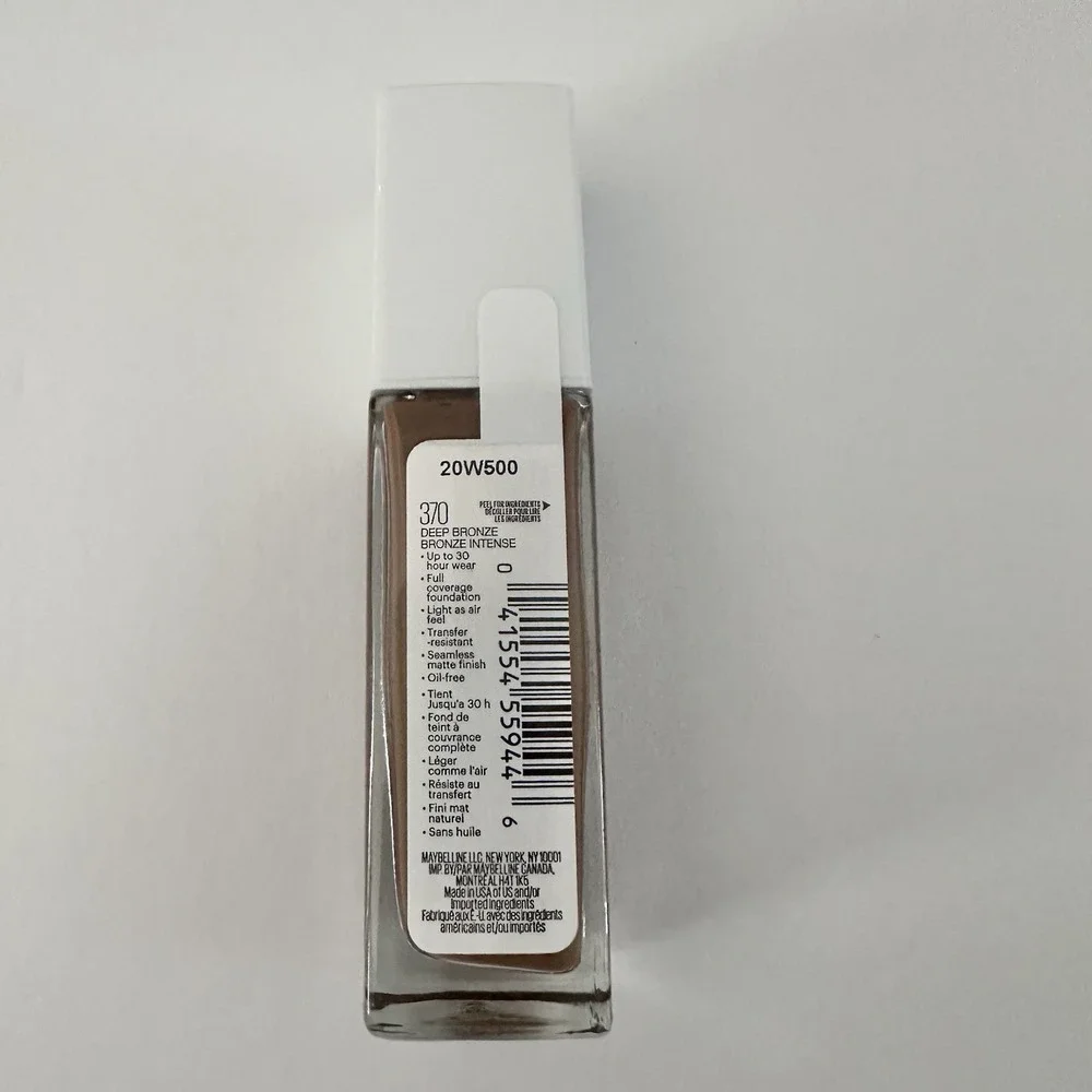 Maybelline Super Stay Full Coverage‎ Foundation Deep Bronze 370 1 fl oz New